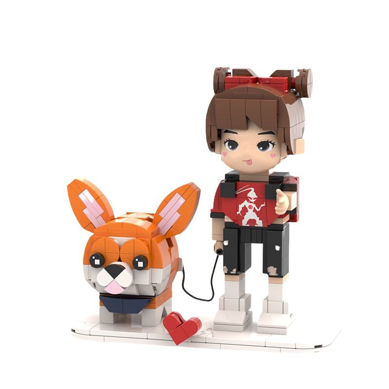 Custom Human & Pet BrickFig