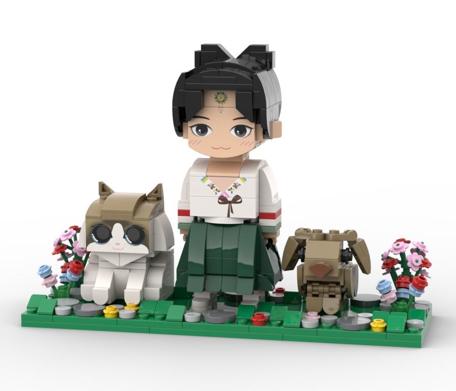 Custom Human & Pet BrickFig